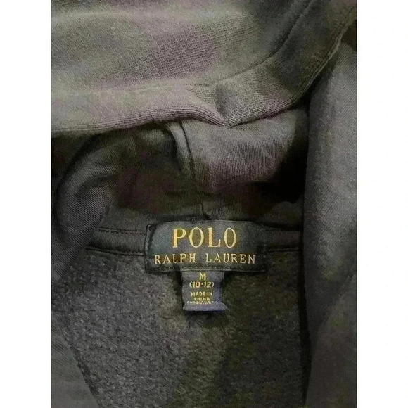 Polo Ralph Lauren Boys Polo Bear Ski Graphic Colorblock Hoodie SweatshirM 10 12 - Picture 2 of 4